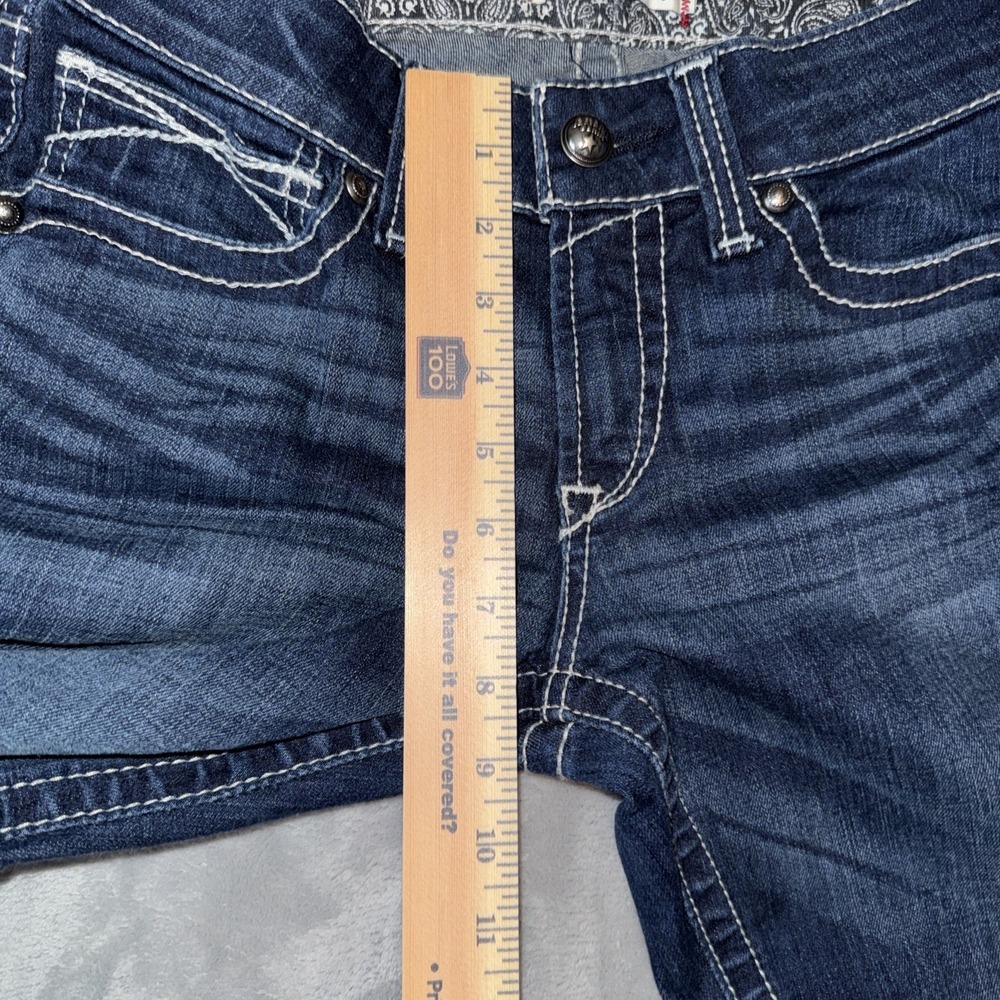 Ariat Women's REAL Jeans Sz 26R Mid Rise Stretch Entwined Boot Cut Rodeo Girly - Picture 5 of 9